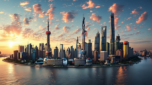 陆家嘴天际线全景