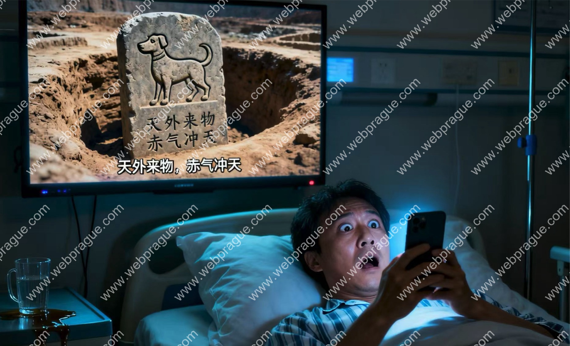 天外来物，赤气冲天